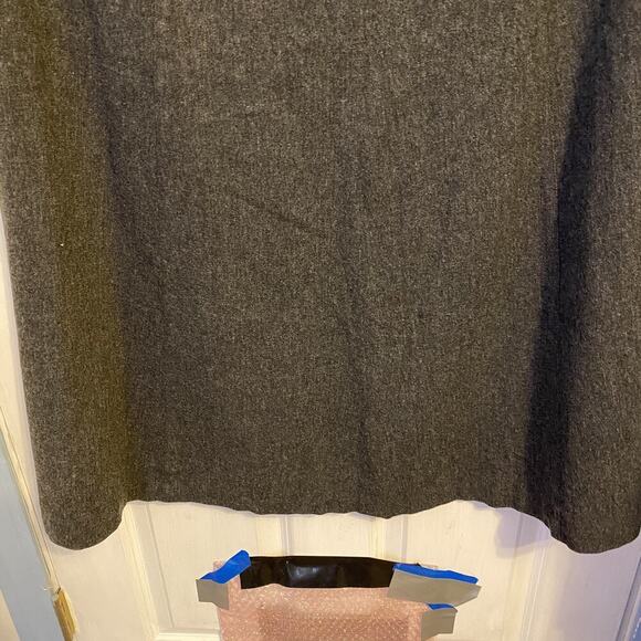 Y2K Eddie Bauer Womens Size 6 A Line Maxi Skirt Wool Blend Gray Career Academia - Picture 7 of 7